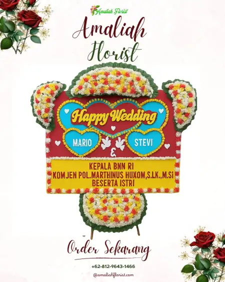 Papan Bunga Pernikahan Kalipelus